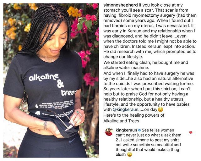 TheYBF's tweet photo. Comedian #SimoneShepherd revealed how comedian boyfriend #KingKeraun stayed by her side and helped her through her fibroid surgery early on in their relationship. Beautiful. #LoveIs https://t.co/rjsaMjheOt https://t.co/p2C2v4ty6A