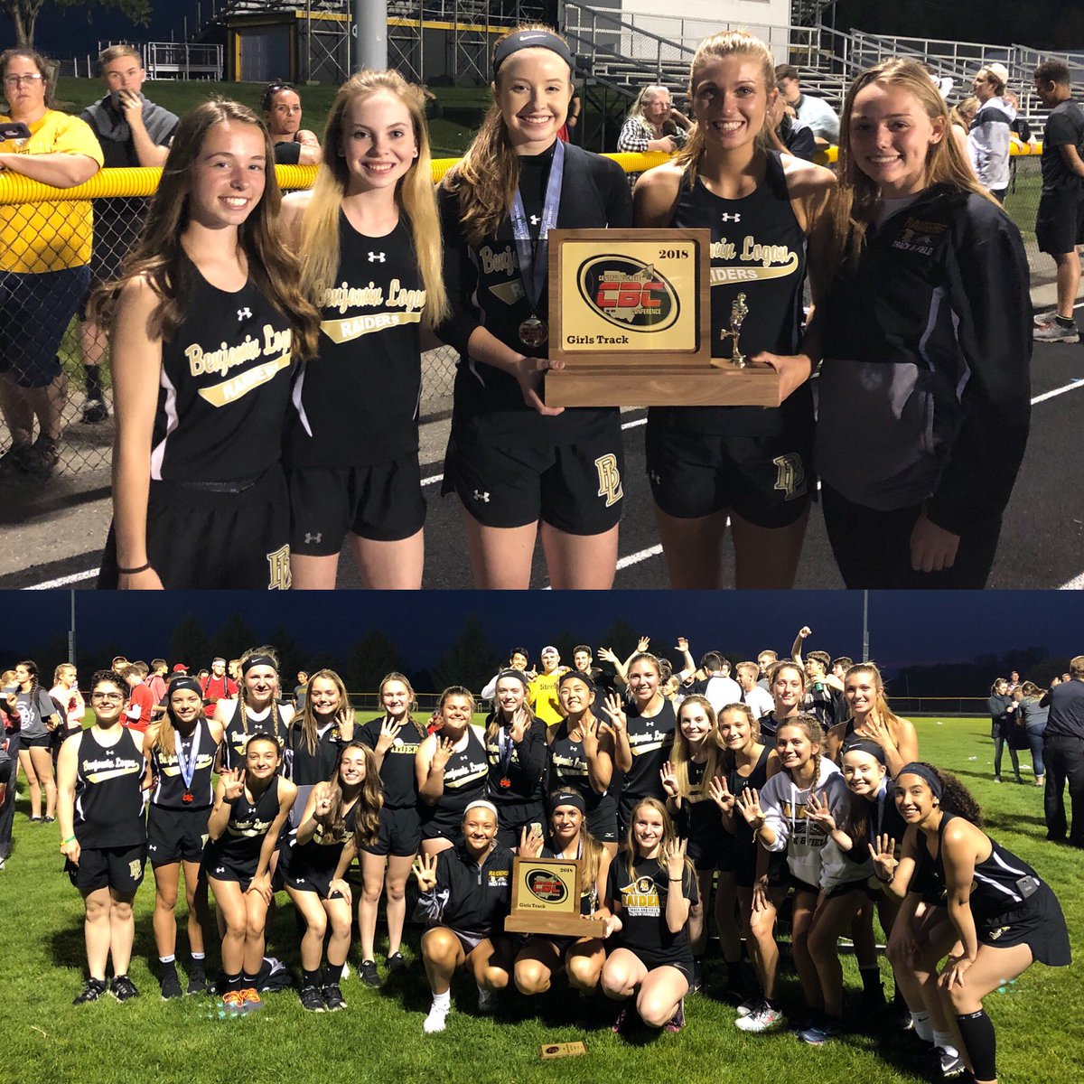 BLHSVolleyball's tweet image. S/o to these ladies who helped the track team to its 4th straight CBC Championship! #FlashbackFriday #onlock