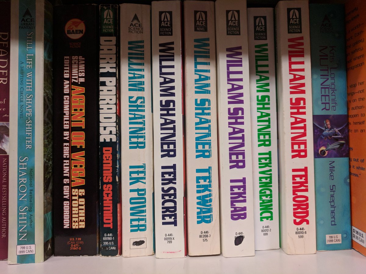 otherswise's tweet image. #practicenotes 

I took a mid afternoon vacation today. And I learned something. 

William Shatner is an author! 

And all of his titles start with TEK! Who knew!  

(I know. Three exclamations.)

Could he be responsible for the rise of Silicon Valley?  Just sayin....