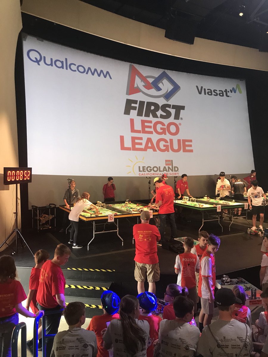 techknowledgest's tweet photo. #we36 Ss on the big stage practicing for the #FLL National Invitational at #LegoLand #California @SKmakers36 @kathypmcdonough @CWCoLab https://t.co/Znx0dx79hQ
