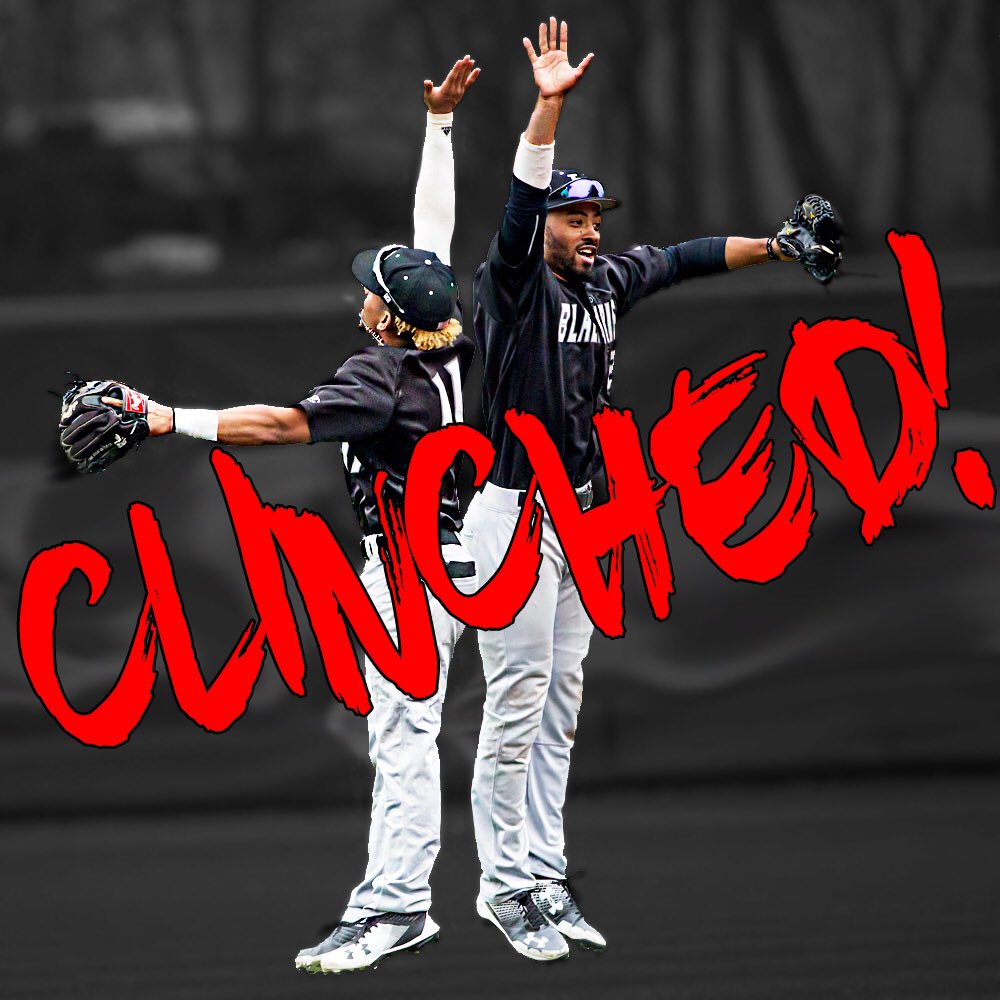 LIUBKAthletics's tweet photo. They did it‼️‼️‼️ @LIU_Baseball CLINCHED their spot in the NEC Tournament with their first win over FDU today! First tournament appearance for LIU since 2013! 🎉🎉🎉🎉 WAY TO BLACKBIRDS! See you in the postseason 😎👐🐦⚾️👏 https://t.co/5oEEz7hZaa