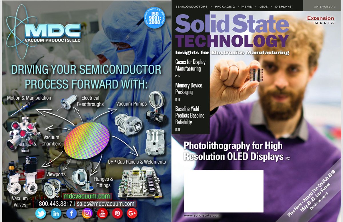 MDCPrecision's tweet photo. MDC's featured in @Solid_StateTech! https://t.co/dJrC9EiRJF #MDCVacuum #semiconductor #solidstate #solidstatetechnology #siliconwafer #lithography #OLED #SEMICONWest #ConFab #waferfab #waferfabrication #cleanroom #ultrahighpurity #semiconductors #fabrication #microchip #bunnysuit https://t.co/Yi2LR2gLtW