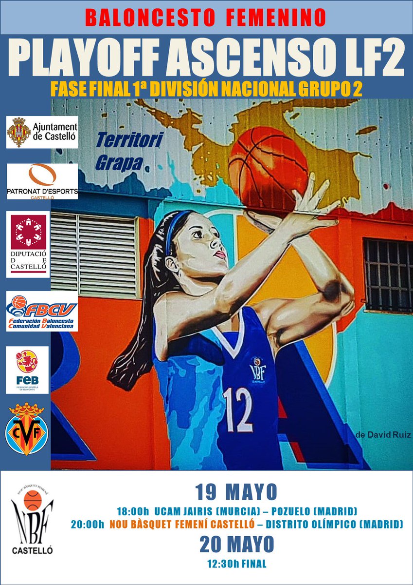 NBF_Castello's tweet image. Quedan menos de 24 horas para que de comienzo la Fase Final de la Primera División Nacional - Grupo 2. ¡Os esperamos a todos! 💙 #AmuntNou #AraSí 

🕘 18h
@UcamJairis - @cbpozuelo
🕘 20h
@NBF_Castello - @DistritOlimpico