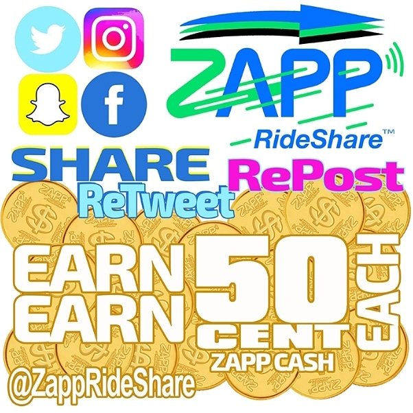 ZappRideShare's tweet photo. Share Zapp's Social Media Posts and Zapp for FREE!
You earn 50 cents for every share, retweet, and repost of our Facebook, Instagram, Twitter, and SnapChat posts. The money adds up fast!
#zapplife #uofsc #columbiasc https://t.co/HrApi9v0FX