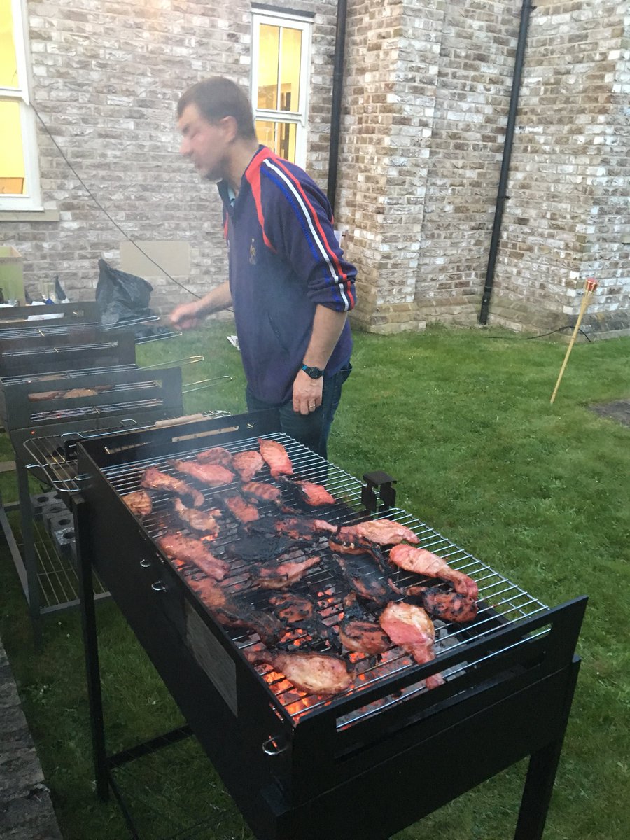 Cheeky little bbq to give the boys a bit of down time after a hard week of revision and exams #FSH <a href="/PockSchool/">Pocklington School</a> tasty meat from <a href="/ButchersLav/">Laveracks Butchers</a> ice cream by Cream of the Wolds