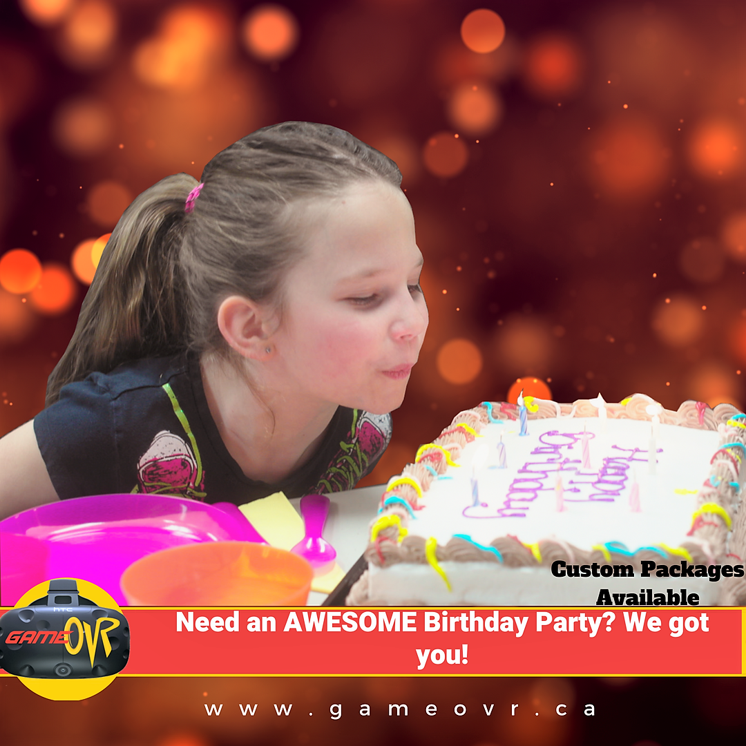 GameOVR2017's tweet photo. Looking for a different kind of Birthday Party?One for ALL ages? Game OVR has you covered! 15% off weekday party Bookings for a limited time. #vrarcade #games #Gameovr2017 #vr #yegkids #yeg #stalbert #stalbertlocal #shoplocal #birthday #parties #kids #adultsneedpartiestoo https://t.co/ueyLh3BfVB