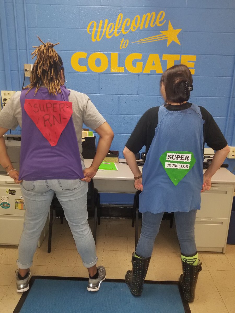 SarMintz's tweet photo. SUPER school spirit @ColgateES celebrating our virtue focus of Kindness #BeSUPERkindday @LaToyaShaver3 @edicello15 https://t.co/leEPBiGrTR