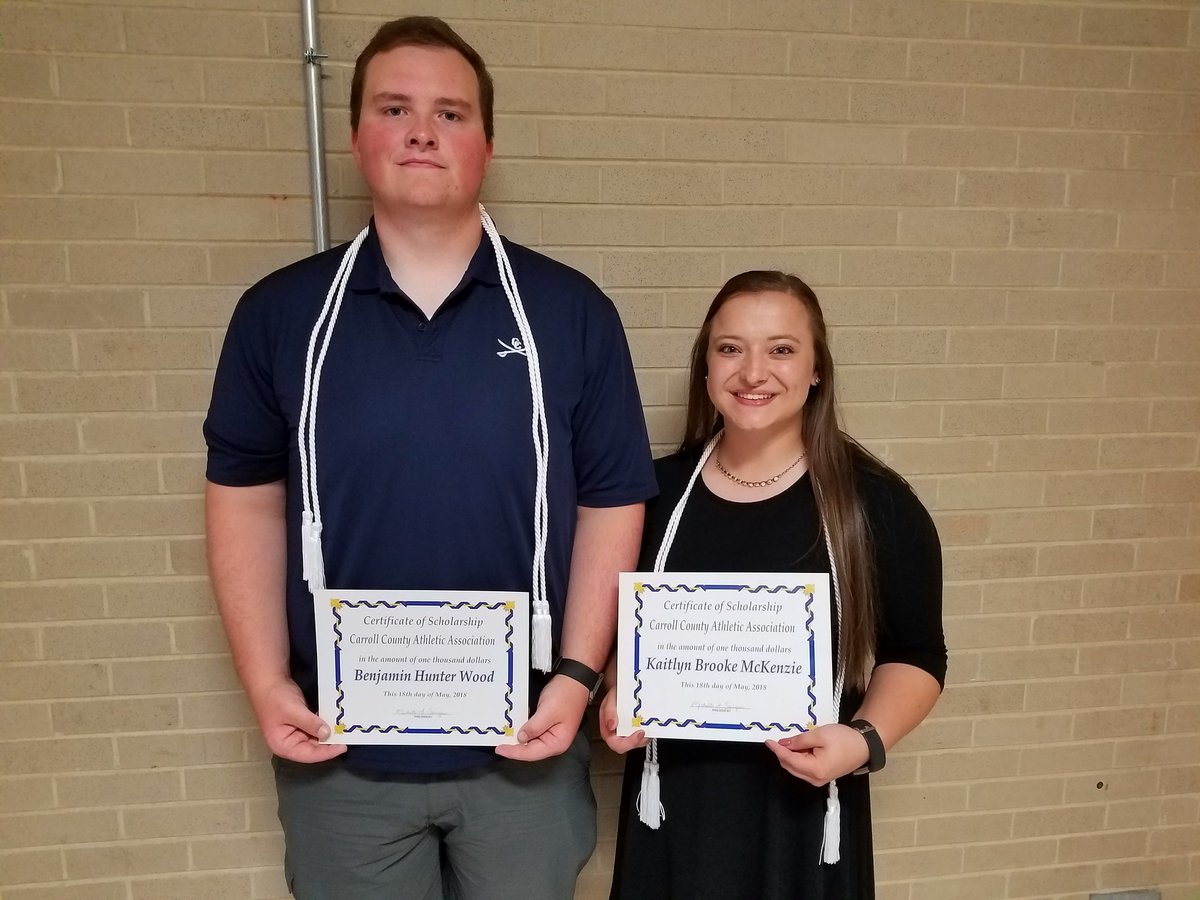 Carroll County Athletic Association scholarship winners!!
Congratulations!!