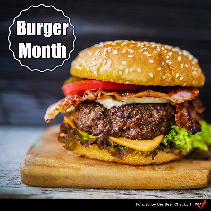 NVBeef's tweet image. May is National Burger Month! And there’s no better way to 
celebrate than with a selection of the tastiest burger recipes from BeefItsWhatsForDinner.com.
beefitswhatsfordinner.com/recipes/collec…