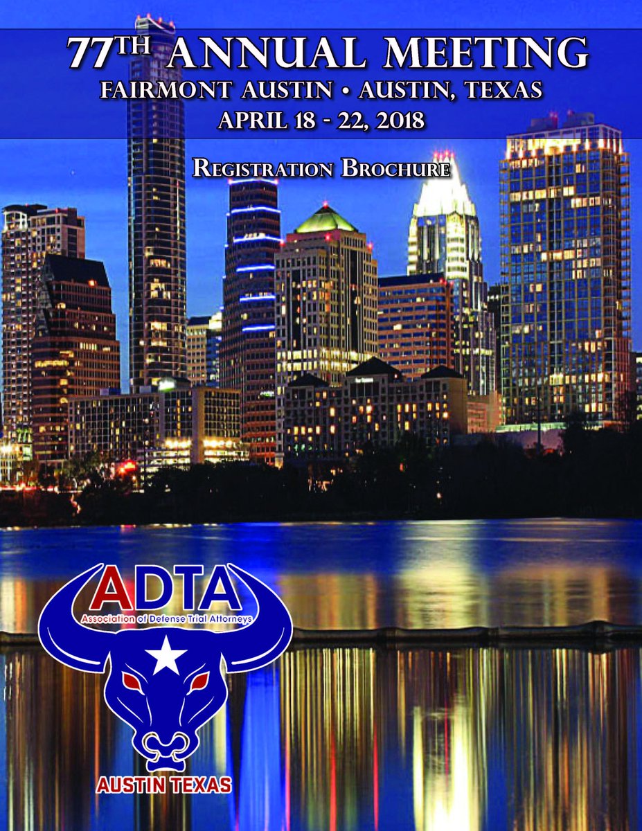 Free quarterly webinars on topics of practical concern for litigators is one of our member benefits. View our full list of benefits here. #ADTA goo.gl/ePT2Rq