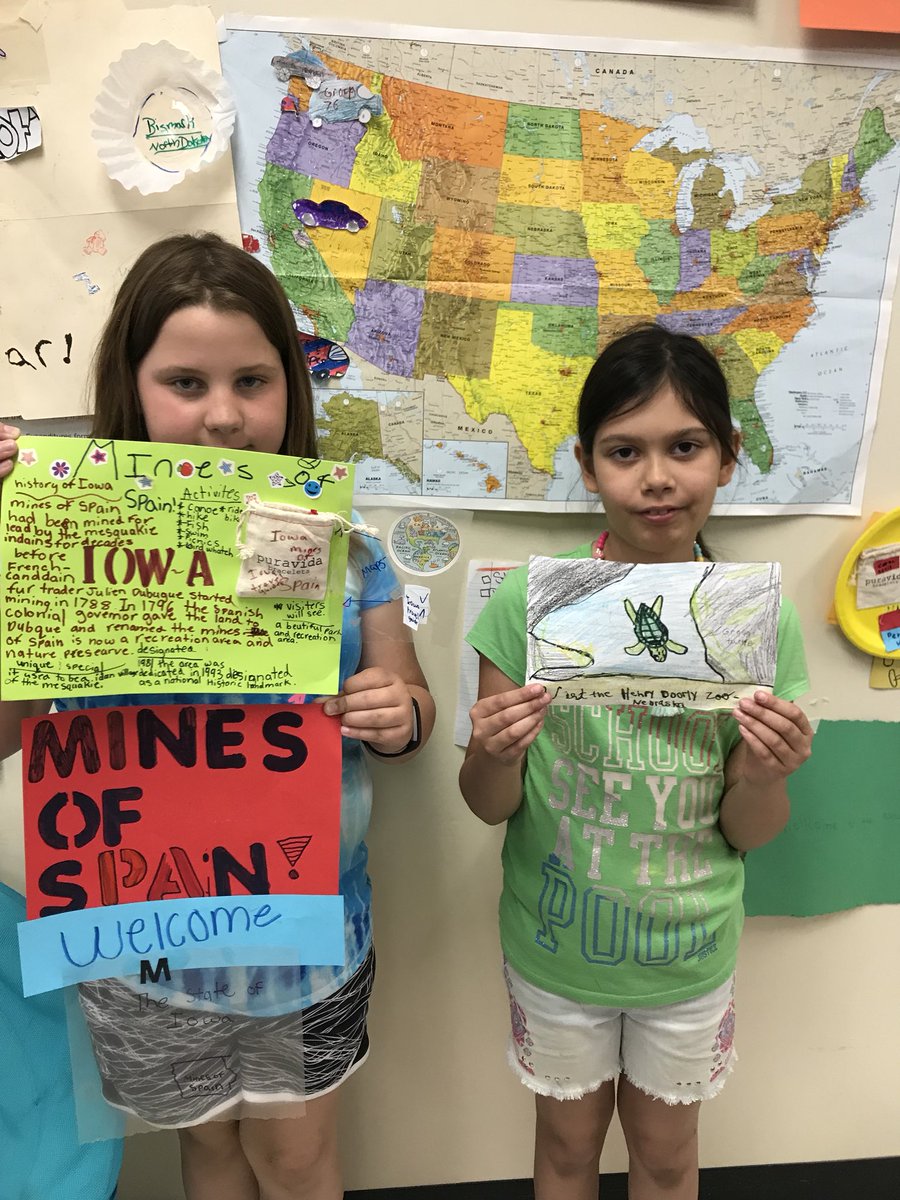 MrsWickre's tweet photo. #Roadtripping with our #SeeTheUSA simulation #STEManatiesSST #SunsetRPS #HumanitiesClass #Grade4 https://t.co/Mu2lbSWSkU