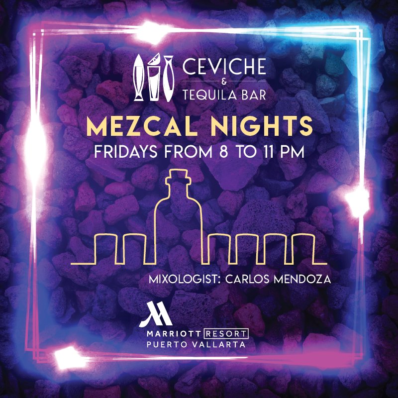 marriottpv's tweet photo. Tonight you can have a different night at #MarriottPV. These are the #MezcalNights https://t.co/V4Q2cSRTTn