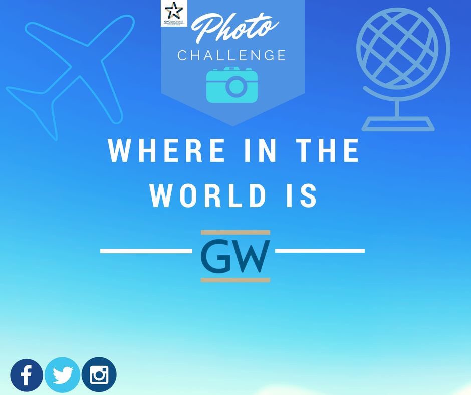 All you need to do is take a photo and tag us either on Facebook, Twitter, or Instagram and you'll have the chance to win an &amp;pizza gift card!You can take these photos in your backyard, or halfway across the world! (Wearing GW gear in your photos is highly encouraged!)