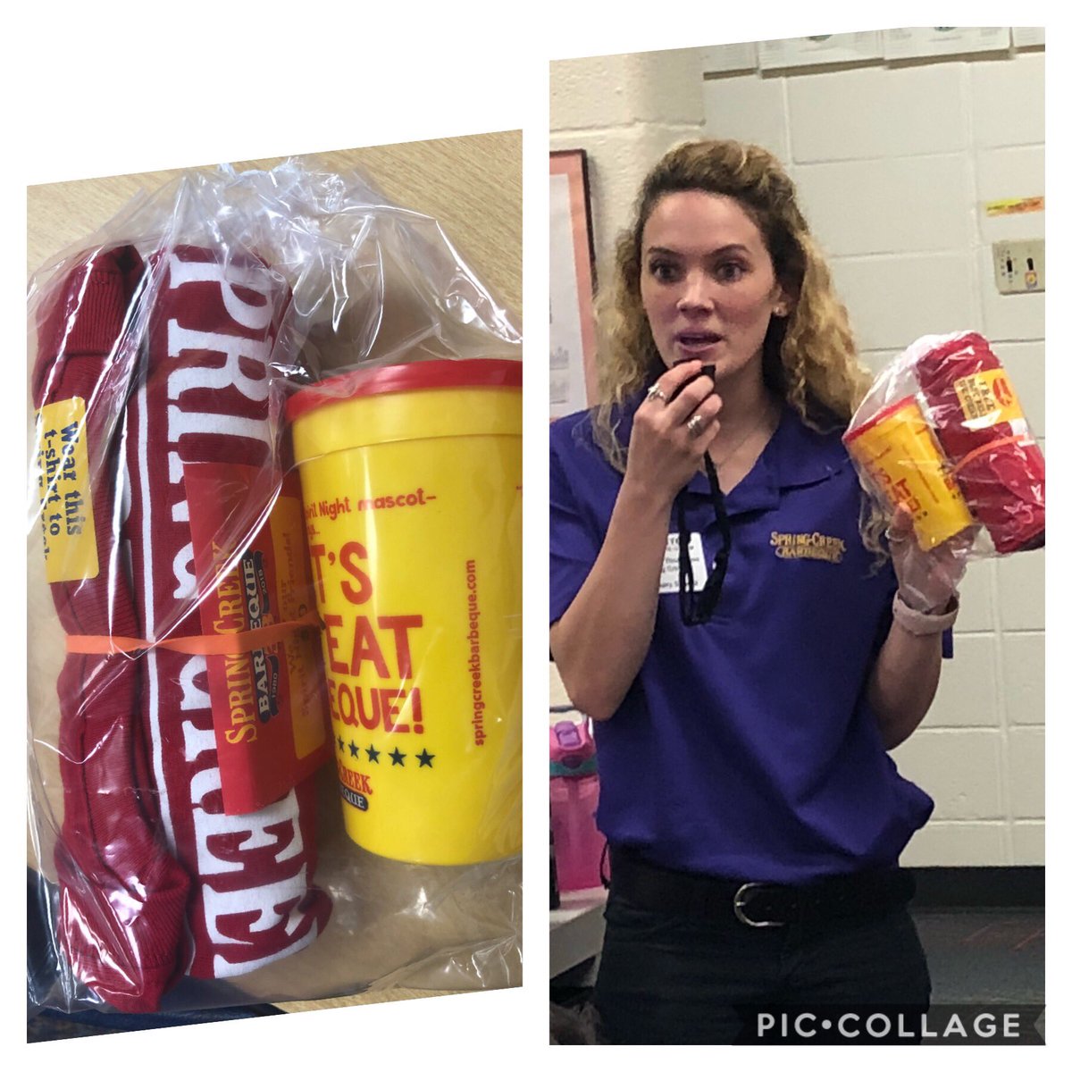 Huge thanks to Spring Creek BBQ! Our class won top attendance at @SpringCreekBBQ and we received goodies today!💝 #happykindergartners @BrillKISD #brillissweet