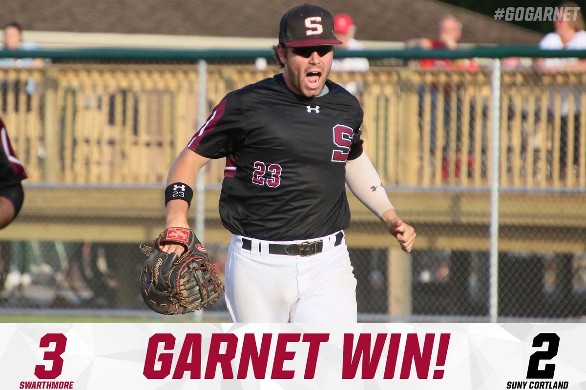 SwatAthletics's tweet photo. The Garnet take down the #9 team in the country!

It's the first time in program history that Swarthmore baseball has won two NCAA Tournament games in the same season! 😲 https://t.co/eSjymA3lzs