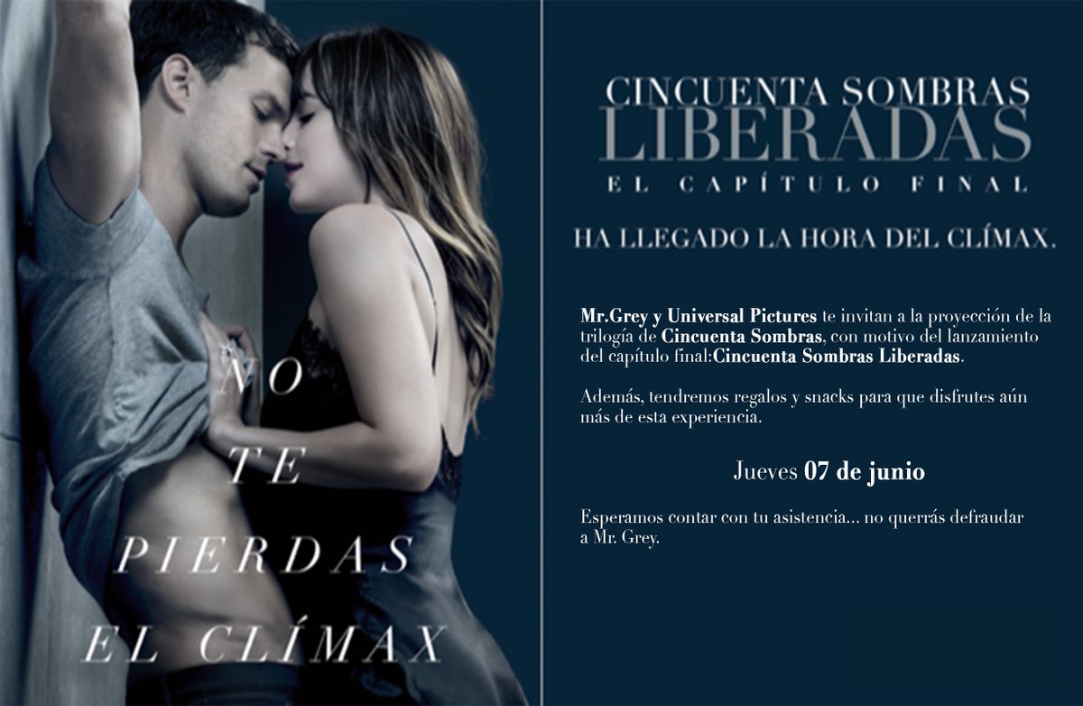 GREYsessedsMX's tweet photo. ¿Qué dicen de 6 horas exclusivas para Mr Grey? #UniversalSeProponeComplacer #GreysessedsMX  El lunes sabrán todos los detalles y como ganar!! 😍😎😘🍀⬇️ https://t.co/aGby1AkgG7