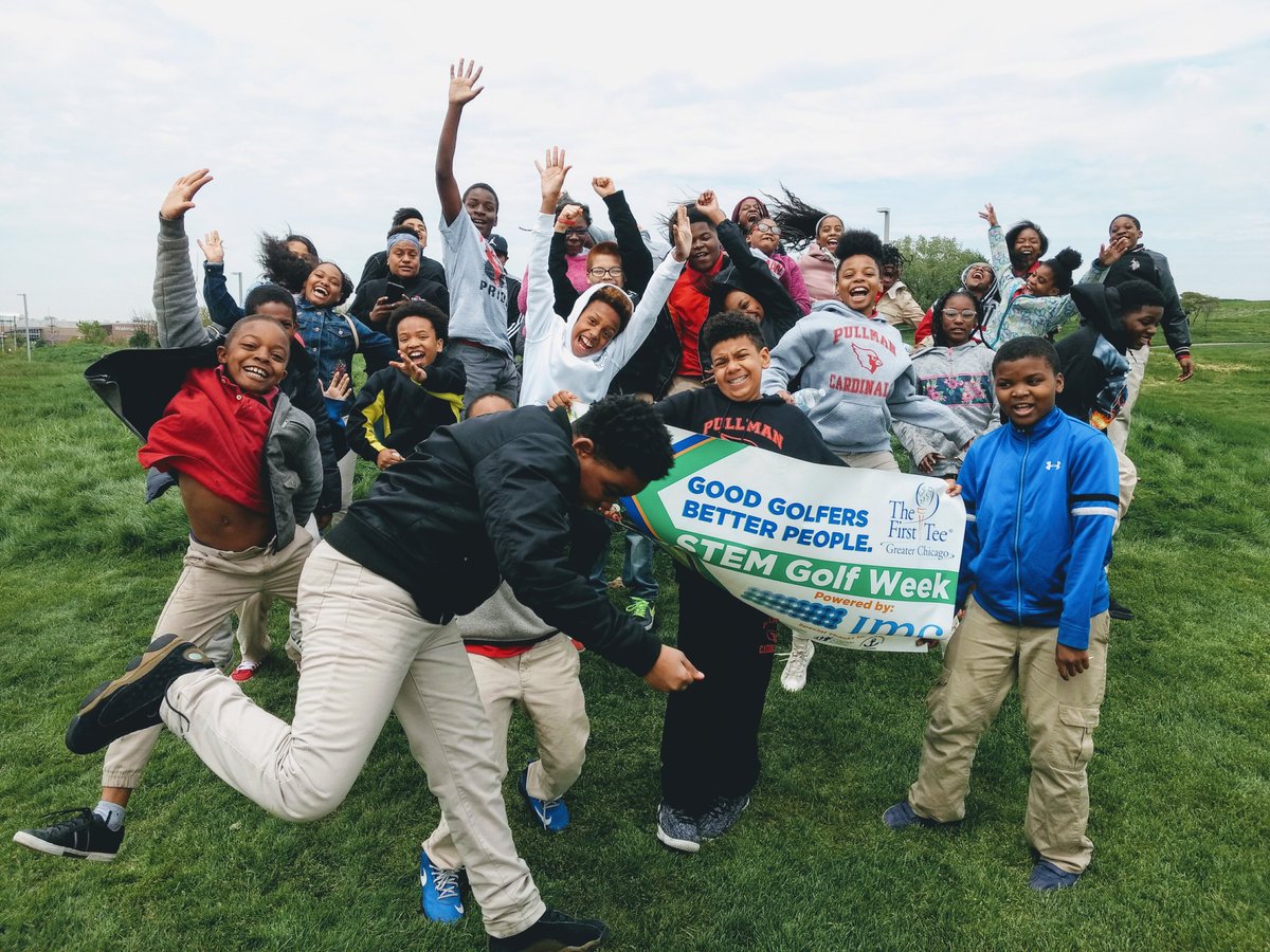 FirstTeeChicago's tweet photo. STEM week ended on a 'high' note!!! #GoodGolfersBetterPeople #PullmanElementary #LiveUnderPar @TheFirstTee https://t.co/KhxSX3vYW6