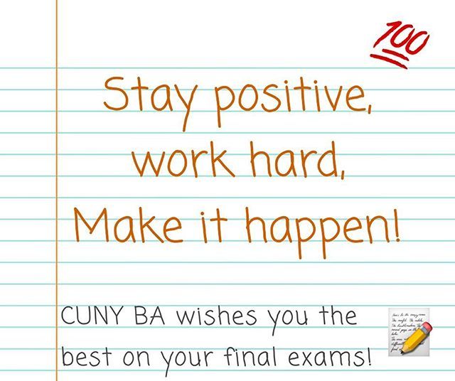 cunybac's tweet photo. It's the final stretch. Good luck on your finals! #cuny #cunyba #staypositive #fridayvibes #collegelife #collegebelike #finalsweek #yougotthis #cunylife #studentlife #positiveposts https://t.co/J4EvkfAdhH https://t.co/tinsNuJ8ky