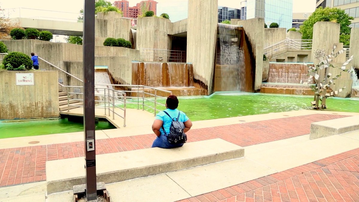 BaltimoreBrew's tweet photo. A place for play and protest, McKeldin Fountain was demolished by #Balltimore civic leaders in 2016 - but it lives on in an augmented reality app, launching there tomorrow https://t.co/qN0lrVNJ3j https://t.co/FT9AlmNi8B