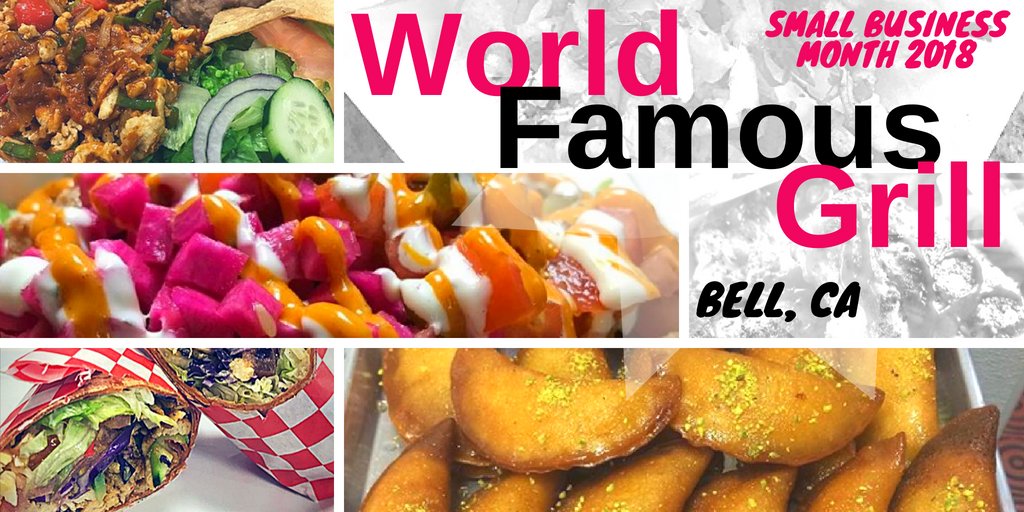 RendonAnthony's tweet photo. #SmallBusinessSpotlight:
World Famous Grill in Bell offers a variety of Halal, Mediterranean and American dishes that will have you craving a second visit. This local eatery provides fantastic service, and it embodies the spirit of a local small business.
#31DaysofSmallBiz https://t.co/iVcnUEU3sj