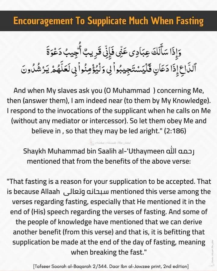 hafiz5338's tweet photo. On the Day of Judgment,

 "Fasting will say: 

O My Lord I prevented him from food and desires so accept my intercession for him." 

-[Ahmad, al-Haakim and Abu Nu'aim, Hasan]

#SpiritOfRamzan 
#RamadhanKareem 
#Ramadhan https://t.co/cCmpv0w02M