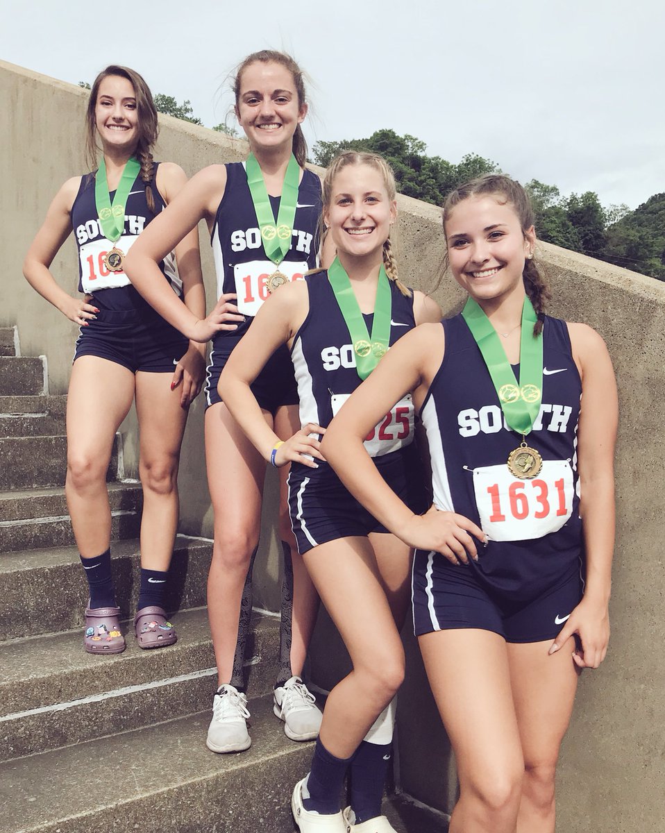Day 1 State Results:

Girls 4x800 - 8th 
Chris, Corey & Haden qualified in the High Hurldes
Girls Shuttles - 5th
Boys Shuttles - 1st
Dom qualified for the 200
Nathan - 6th in Discus