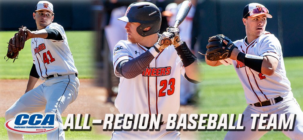 TusculumSports's tweet photo. Congrats to @tusculumbasebal Charles Hall, Colby Skeen and Daulton Martin for being named to the D2CCA All-Region Team #PioneerUp #UniversityRising https://t.co/n4kTY2XQo7