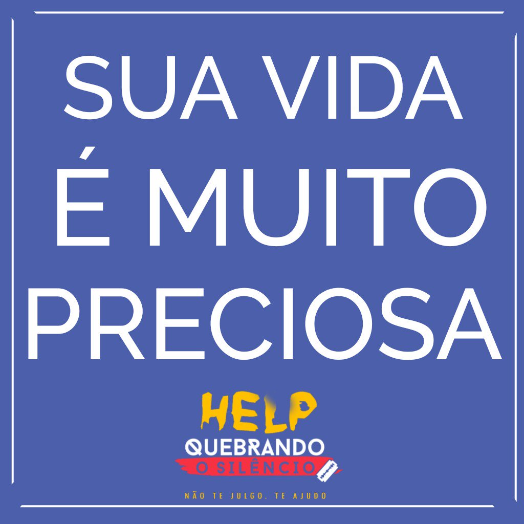 ViihPaz14's tweet photo. #SaibaDizerNãoAoSuicídio 
#Help 
#FJUSP 
#FJUSul 
#FJUVilaSaoJose https://t.co/9by5GD3a6i