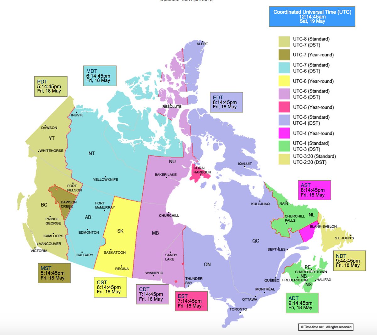 bc time zone map A Kids Guide Canada On Twitter Very Cool Time Zones Of Canada bc time zone map