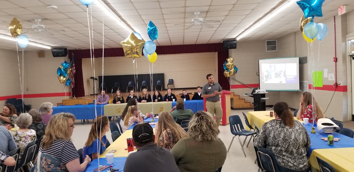 mustangsMSD's tweet image. Mr. Zach Harbour from UACCB speaking at the Midland FFA banquet honoring our FFA students.  #solutionseekers