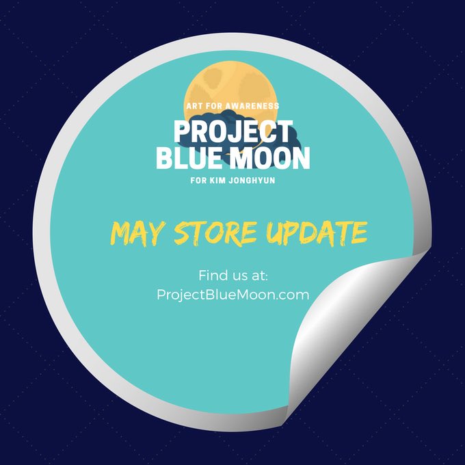 BlueMoonArtists's tweet photo. #ProjectBlueMoon shop has been updated with new artwork for May! Stickers are now available for purchase! Please share the news for this artist movement for mental health awareness π
Use the code MOON10 for a 10% discount. Valid May 18th - May 21st
β³ https://t.co/dL5NkH5qHO https://t.co/q9jL8TvF2D