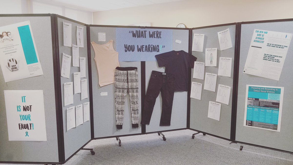 SOCClubRCC's tweet photo. Make sure to stop by and check out our #sexualassault display in the library. Share your story anonymously and let's help eachother heal! #YourVoiceHasPower https://t.co/EUYSHG64PL