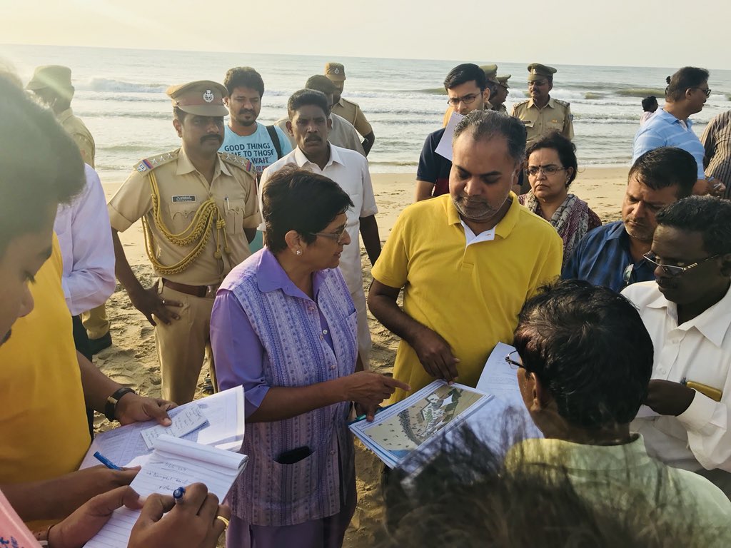 LGov_Puducherry's tweet photo. #TeamRajnivas on its 160th Morning #WeekendRound with Tourism Director. Visiting tourist projects under development, funded by Govt of India such as Dubrayapet Beach, Arikamedu Beach, Chinna Veerampattinam Beach, Chunnambar beach, NallavaduBeach, ManapetBeach &amp; more.. #puducherry https://t.co/0KPad6CVYH