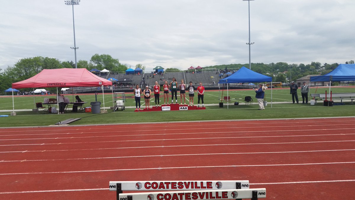 PenncrestXC's tweet photo. Congrats to Tara!  Finished runner up in the District in Javelin by 2 inches!  Get that state medal next week!  #130-7 https://t.co/HLxGkdHR15