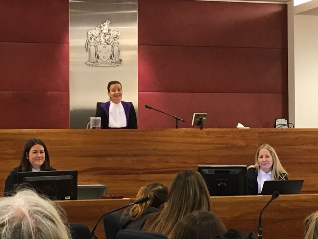 CountyCourtVic's tweet photo. Judge Tsalamandris taking questions about civil law after a mock empanelment session #LawWeek #CourtsOpenDay https://t.co/DOZKe28BqS