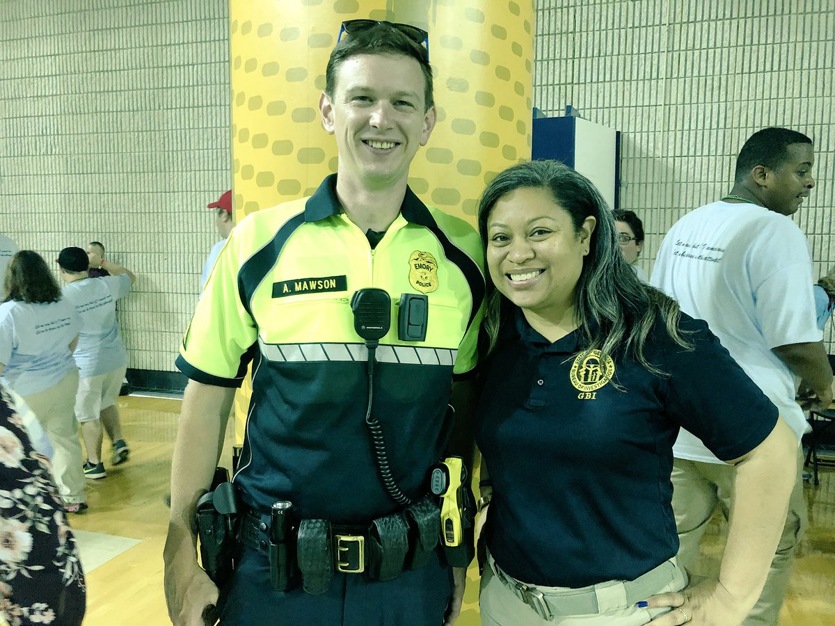 My friend @EmoryPolice Sgt. Mawson keeping us safe at the @SOGAchampions Summer Games Opening Ceremony. #specialolympicsga #SOGASummerGames