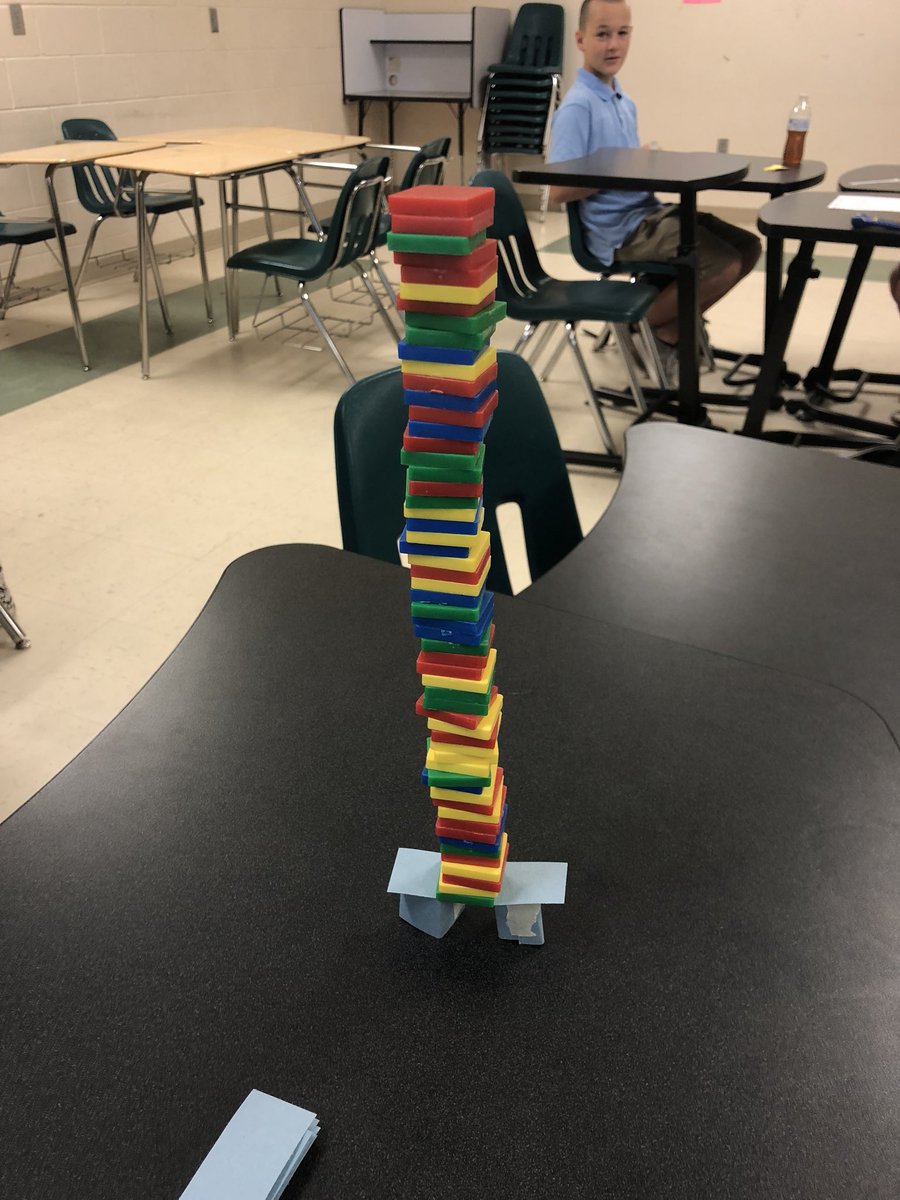 Forgot to post pics from STEM day!
All the kiddos working together to build a structure. Who builds the tallest and strongest structure?? #STEMday <a href="/RSMSGATORS/">River Springs MS</a>