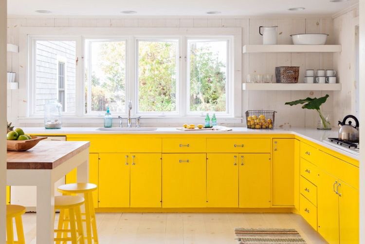  Dapur Warna Kuning Desainrumahid com