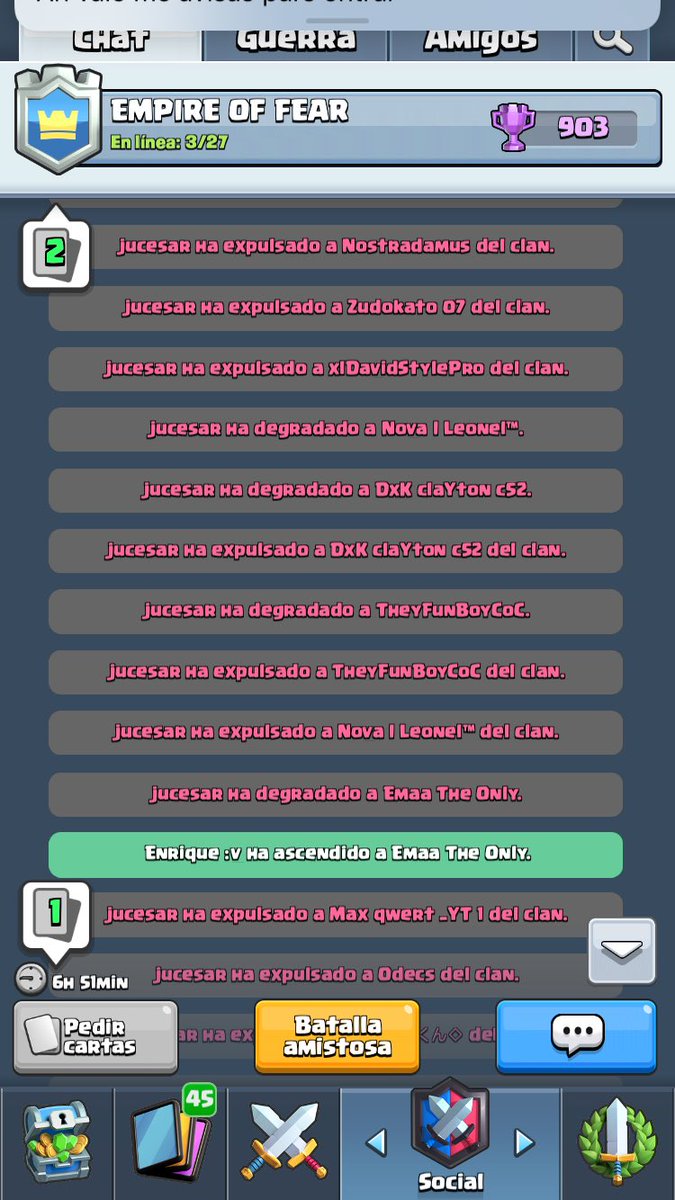 Alguien que me ayude en el clan a subirlo en Ladder