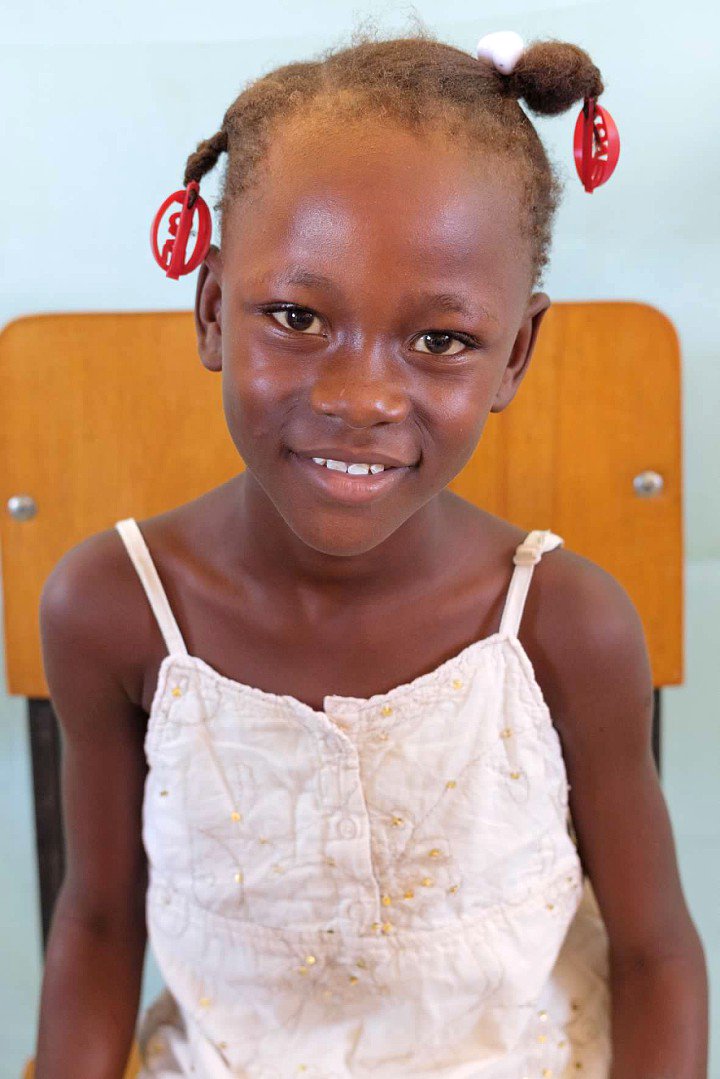 "I have become convinced, that if God stands a child before you, for even just a minute, it is a divine appointment." 
Aphnie Belizaire, age 8, Luly, Haiti. Become a sponsor today. 
worldwidevillage.org/student-sponso…
