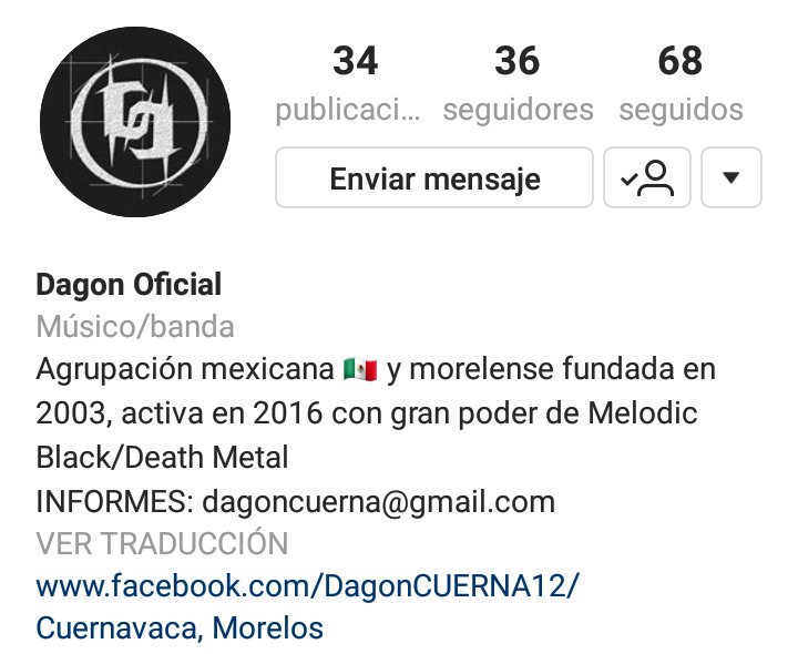 DagonOficial's tweet photo. Ya nos pueden seguir en @instagram 🖒 #follow @DagonOficial #metal #metalmexicano #18May #Viernes 🤘 https://t.co/8ZZK4NS9N7