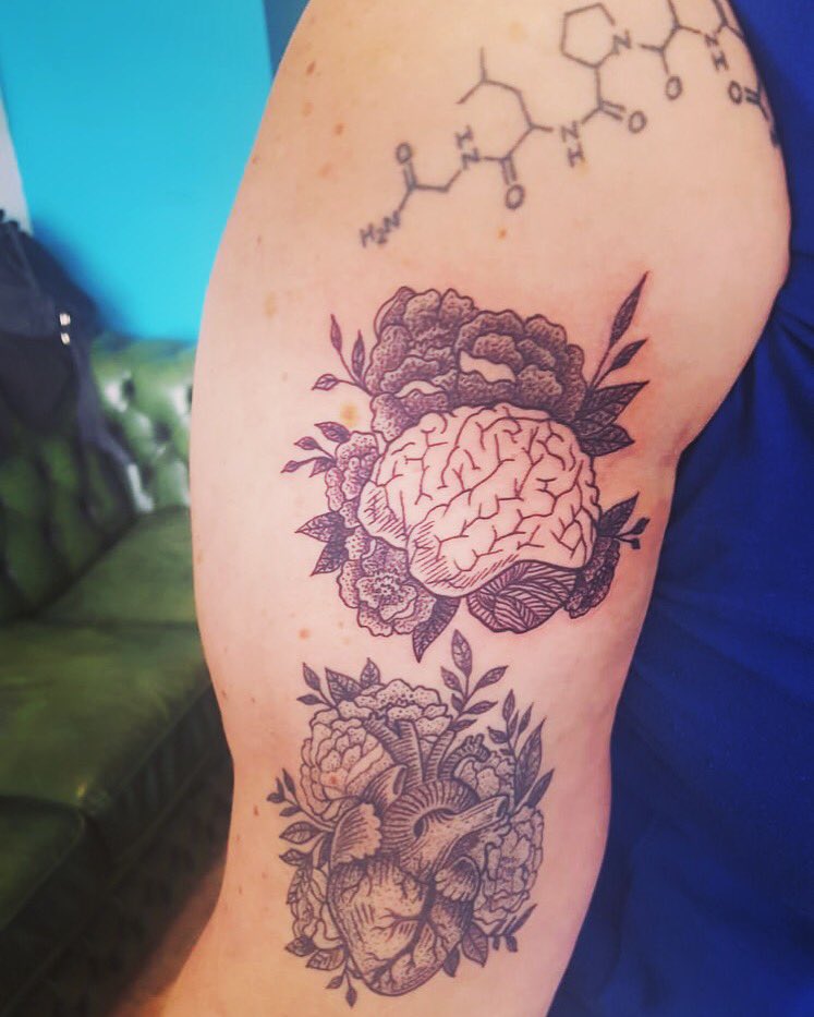 Brain with Plant tattoo by Mowgli Tattoo  Post 21520