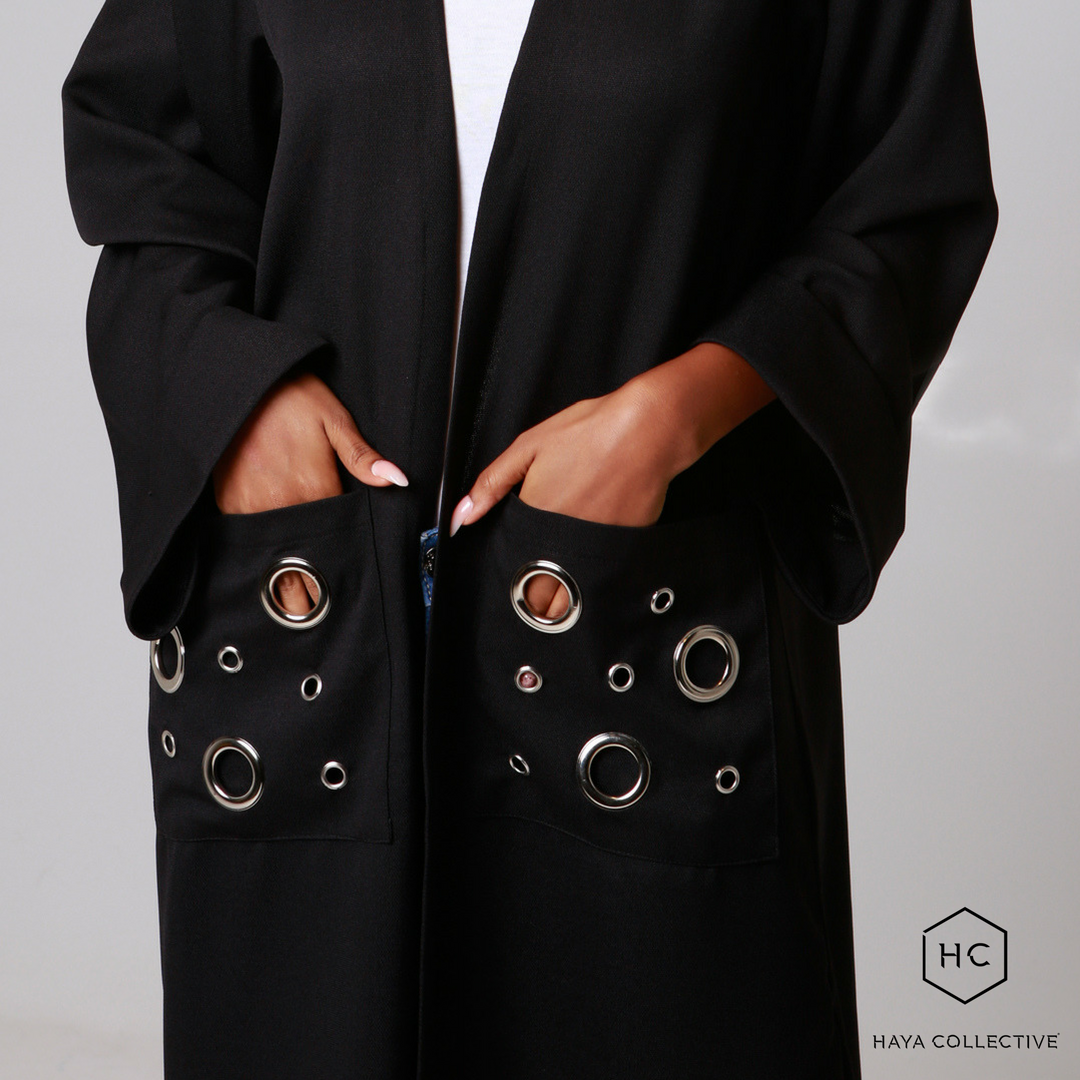 HayaCollective's tweet photo. The eyelet trend is here to stay.
Shop Eyelet Pocket Abaya (R999) now at https://t.co/rCfNxtq764. 
Eid ‘18 orders close this Sunday, at midnight.

#Eyelet #EyeletTrend #EyeletFashion #Eid #EidOutfit #Ramadan https://t.co/jE4zM6Vn0C