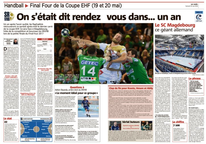 #EHFCUPFINALS Jour J !!!! #RevuedePresse <a href="/Var_Matin/">Var-matin</a>