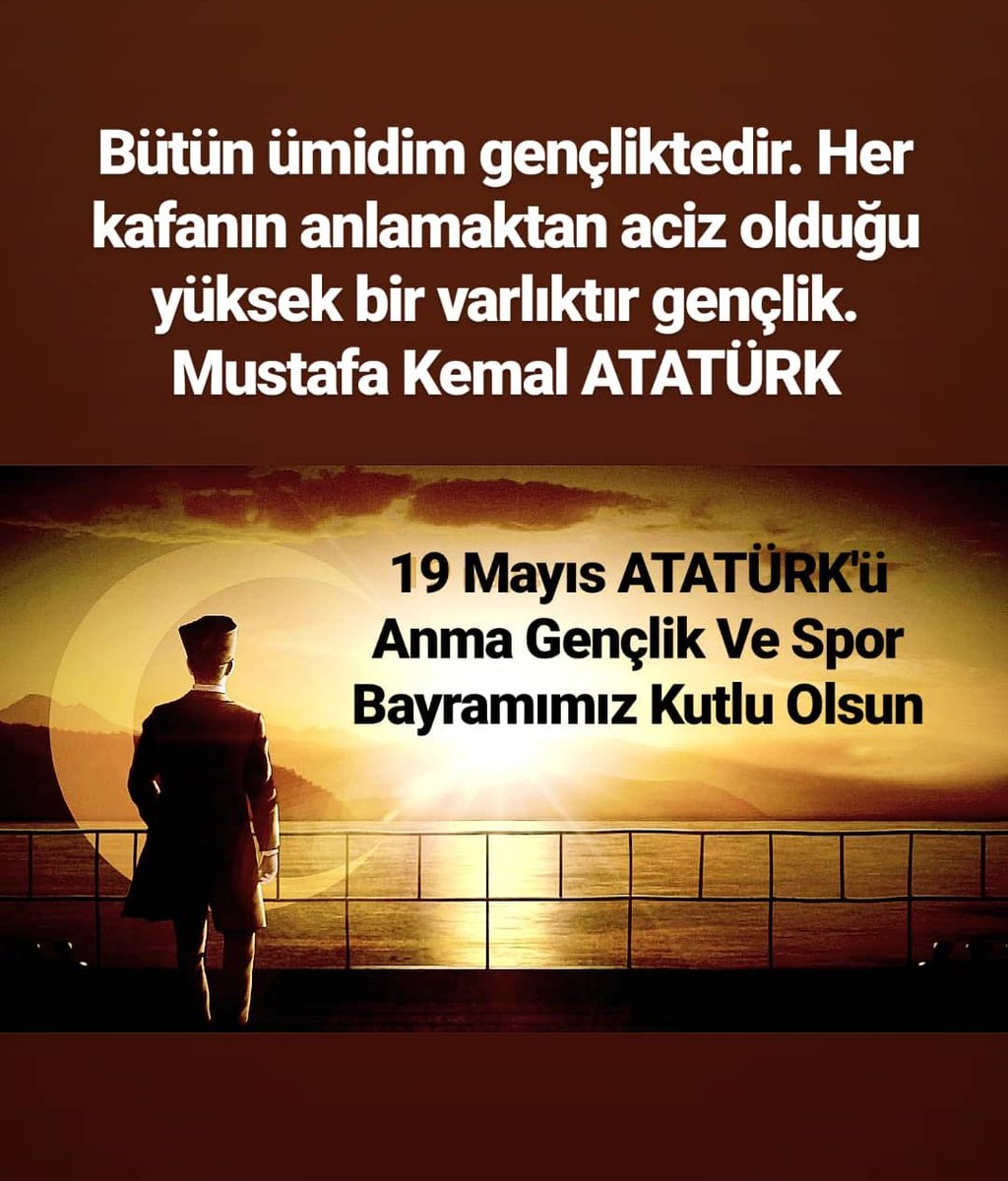 AslituranTuran's tweet photo. #19Mayıs1919 ulusal egemenliğin başlangıç günüdür https://t.co/5g3MCbrZB5
