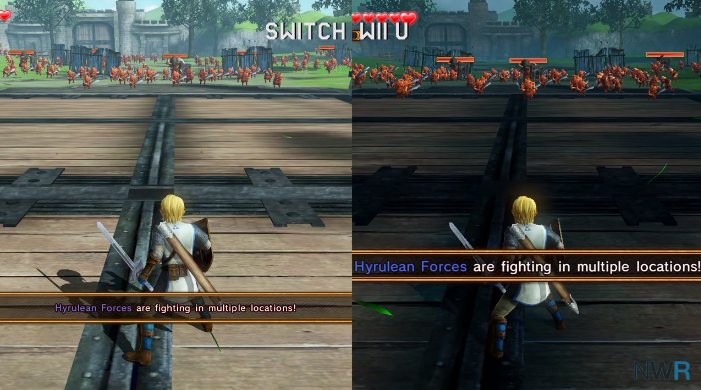 Hyrule Warriors Wii U vs. Switch comparison video