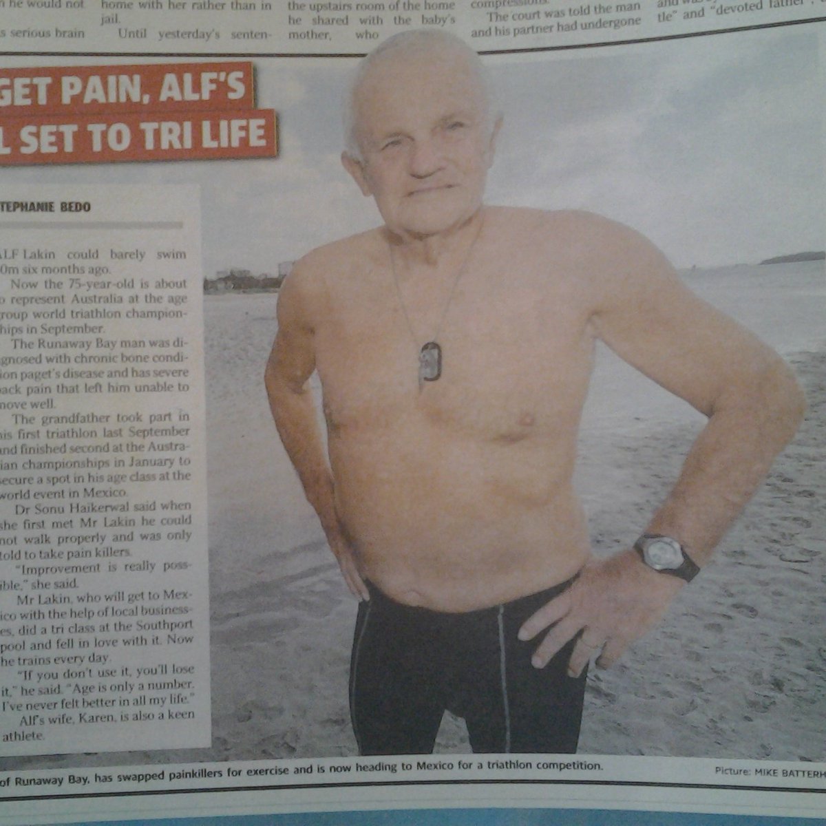 I have not been on twitter for a long time, I am in the middle of training for world Triathlon Championships in September on the Gold Coast. I will be in the 75 to 79 age group