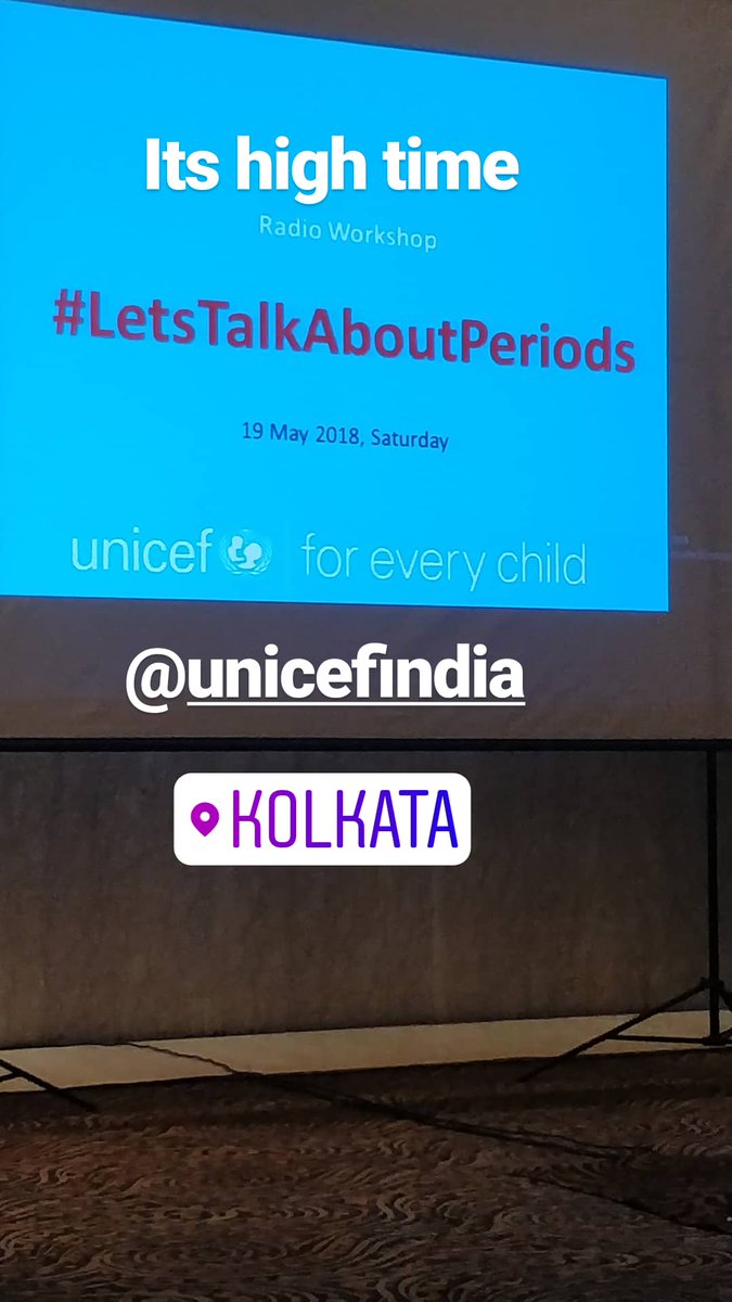 Attending radio workshop #letstalkaboutperiods  thanx @UNICEFIndia