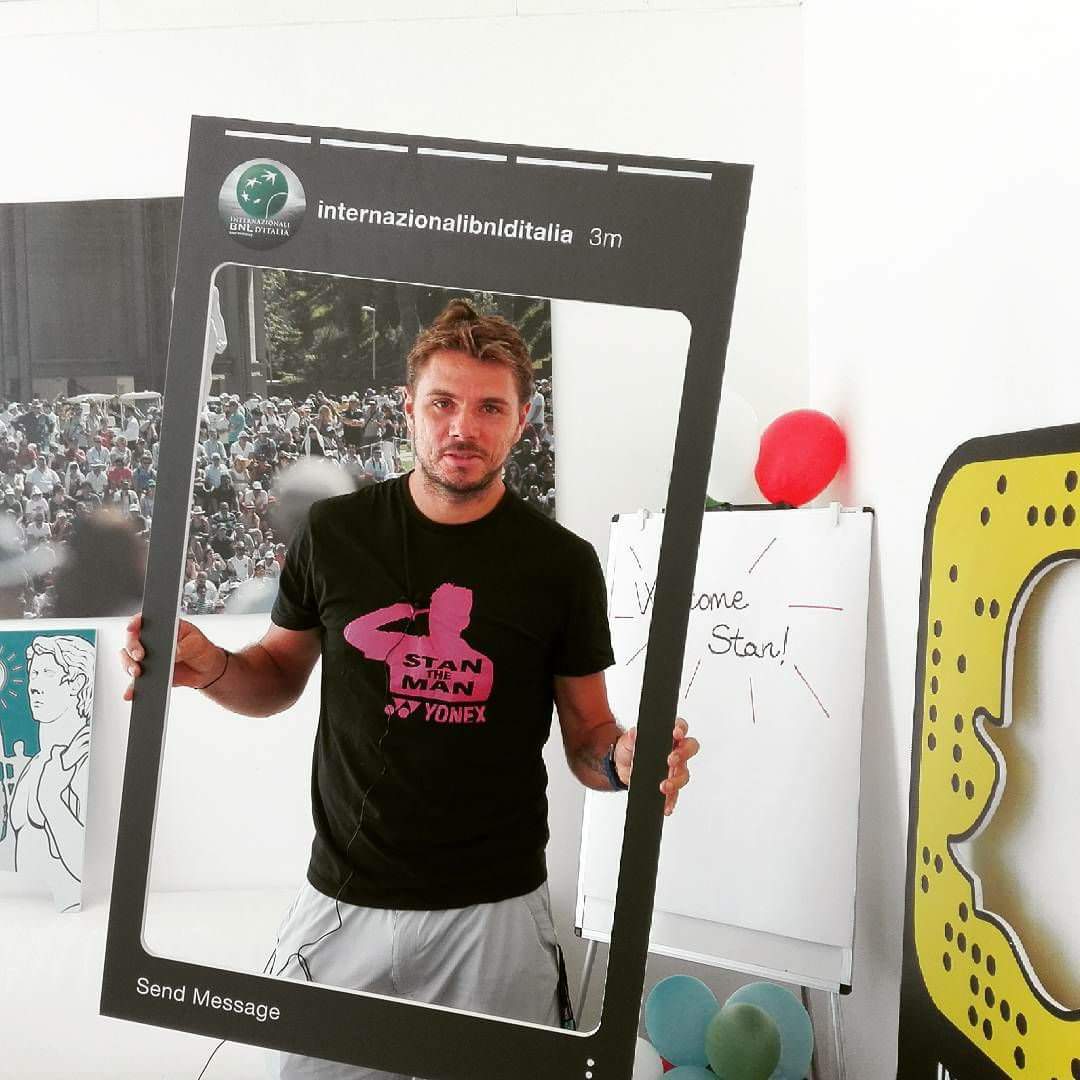 chda7777's tweet photo. Last year in Rome ๐ #StanInAFrame #StanTheMan #Wawrinka #IBI17 https://t.co/vJw5Vh4eEO