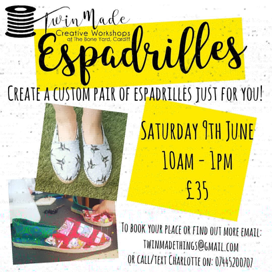 Twin_Made's tweet photo. #Macramésandals #espadrilles #Macramé #SummerSandals
#Canton #Cardiff #Pontcanna #CardiffCity #Ilovesthediff #ThingstodoinCardiff #CreativeCardiff #exploreCardiff #creative #workshops #classesinCardiff #craftinginCardiff  #theBoneYardCardiff #CardiffCity #CardiffSU #VisitCardiff https://t.co/ElZy9esvwF